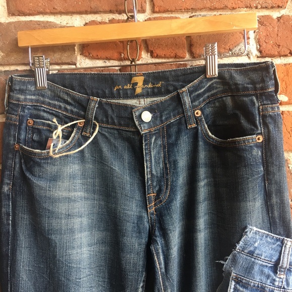 unique bootcut jeans with added patches - Picture 5 of 8